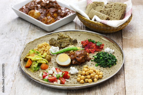 ethiopian cuisine, one plate dinner