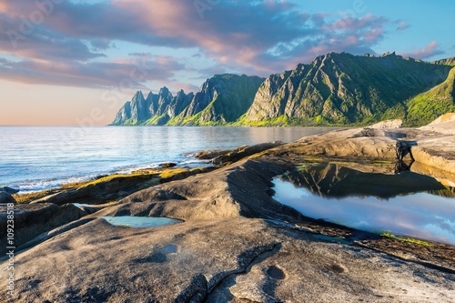 Rock Davil's Jaw. Norwey,island Senja photo