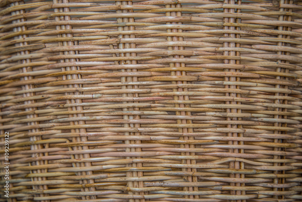 Striped wicker baskets Striped wicker baskets