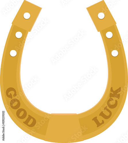 Golden Horseshoe traditional good luck charm