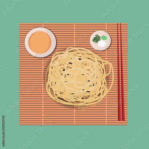 fresh ramen noodles Japanese food with chopstrick