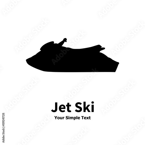 Vector illustration of a water jet ski