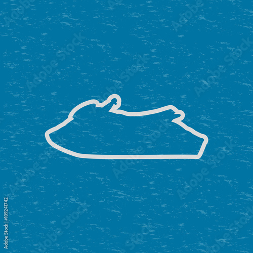 Vector illustration of a water jet ski