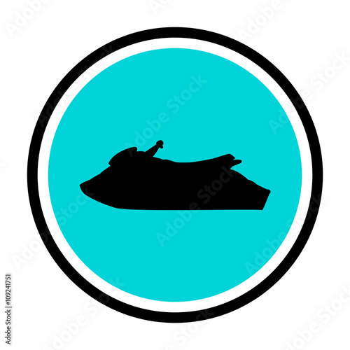 Vector illustration of a water jet ski