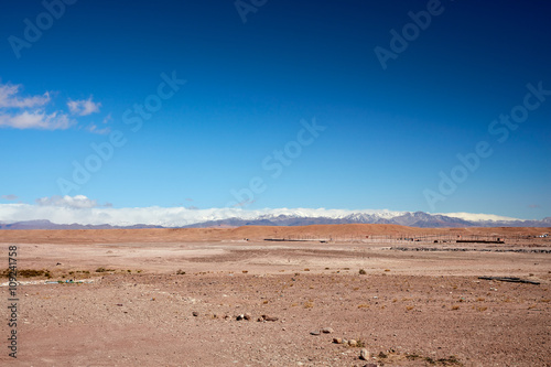 Desert landscape   Atlas Mountains  Morocco