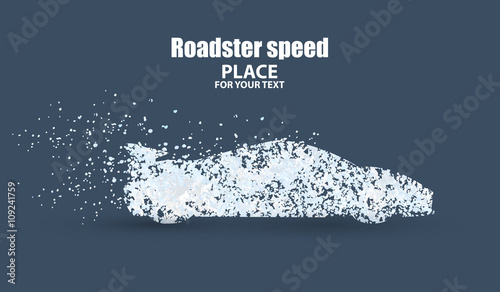 Roadster particles, symbolizing speed vector illustration.