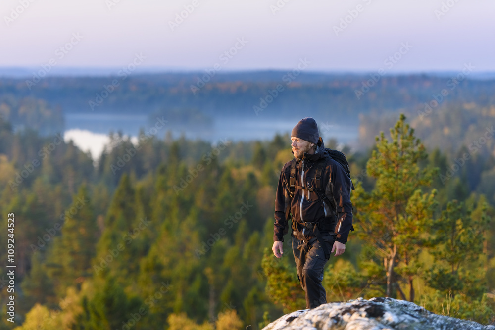 Man hiking Man hiking
