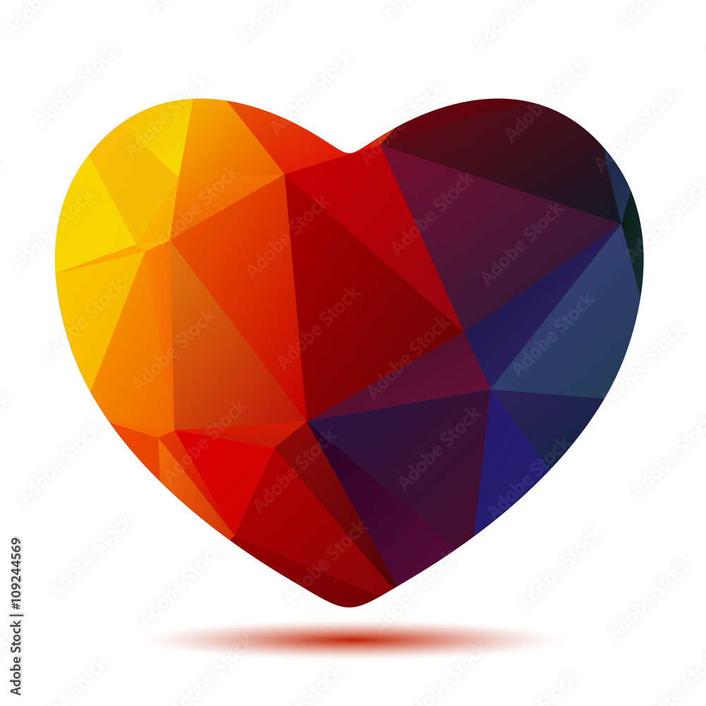 Obraz premium bright rainbow heart