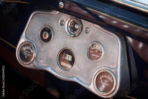 Retro car dashboard