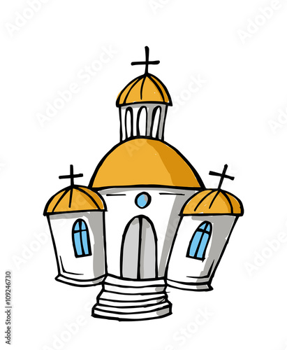 Cartoon church