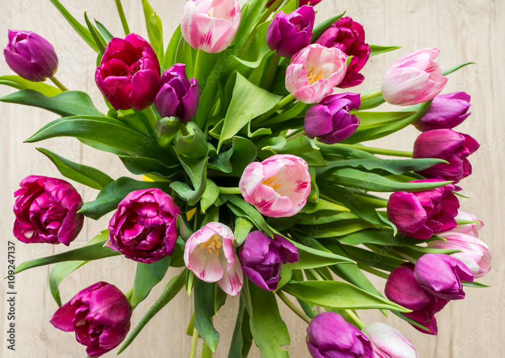 Naklejka bukiet tulipanów