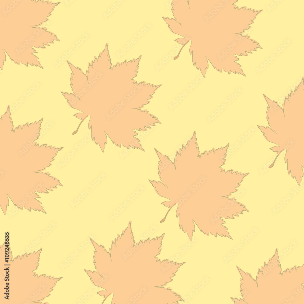 gentle image of autumn leaves on a yellow background gentle image of autumn leaves on a yellow background