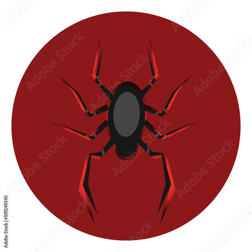 illustration of black spider