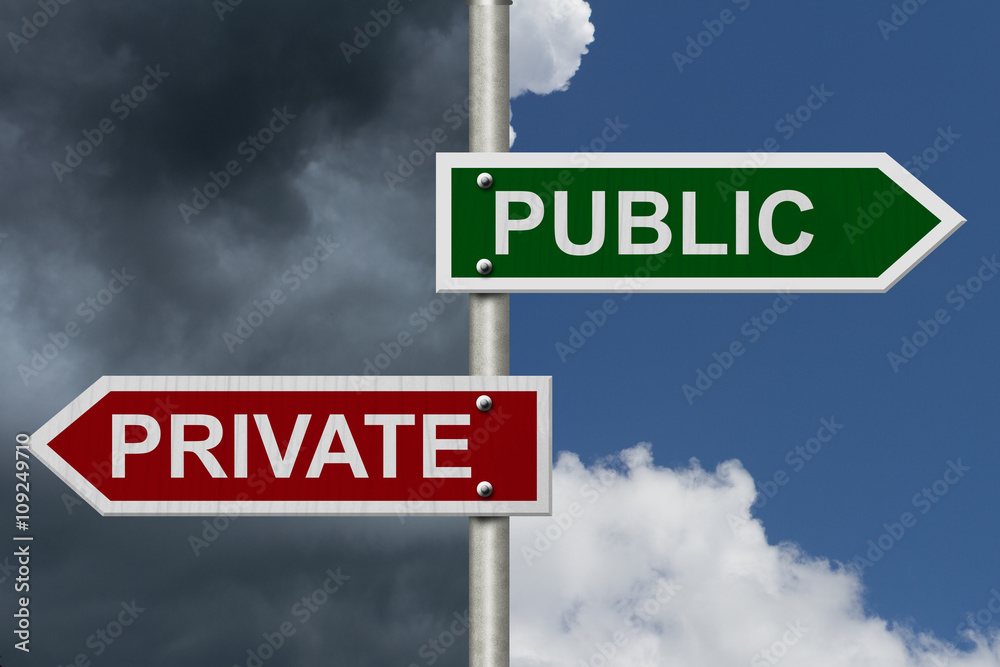 Obraz premium Public versus Private