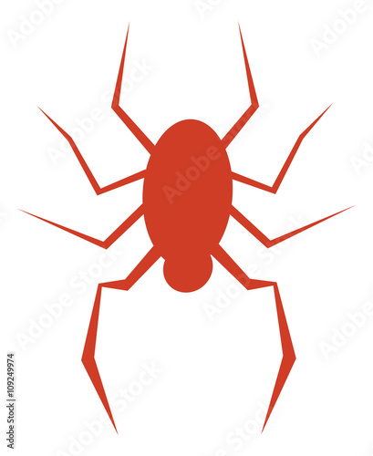 illustration of black spider