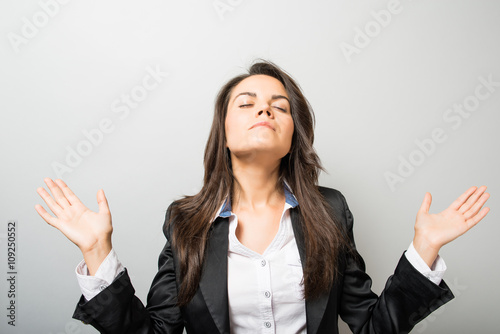 young woman praying