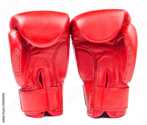 Boxing gloves isolated on white background © lurs