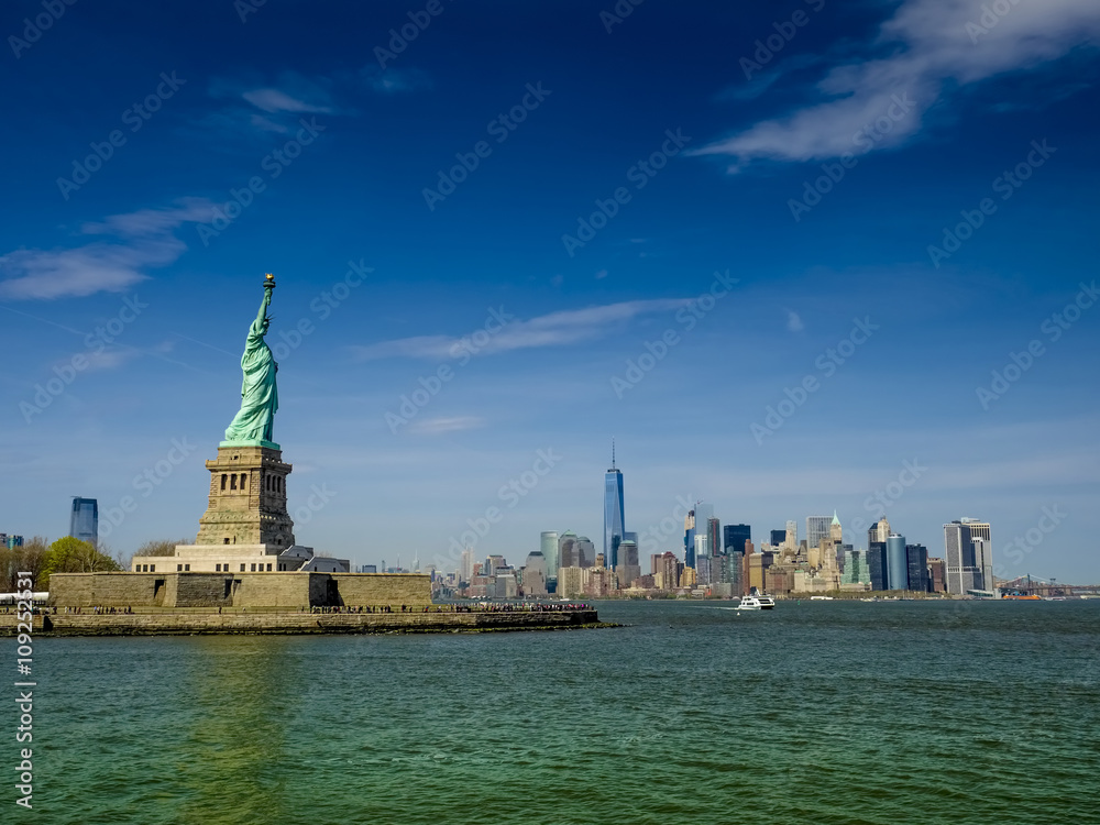 Statue of Liberty on a sunny day