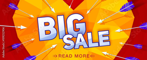 Valentine's day sale banners.