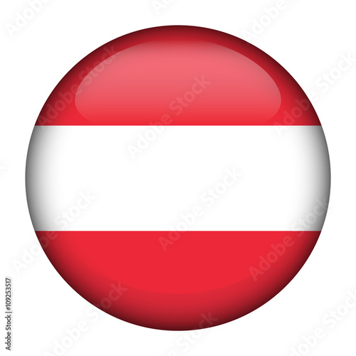Flag of Austria   Glossy Button