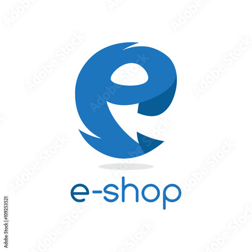 e shop flat vector design template illustration