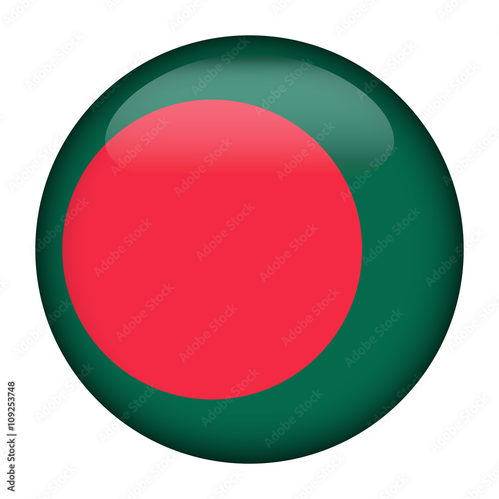 Flag of Bangladesh Glossy Button Flag of Bangladesh Glossy Button