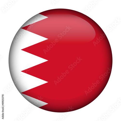 Flag of Bahrain  Glossy Button