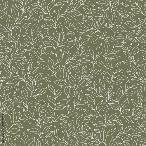 Wallpaper Mural Beautiful spring leaves seamless pattern Torontodigital.ca
