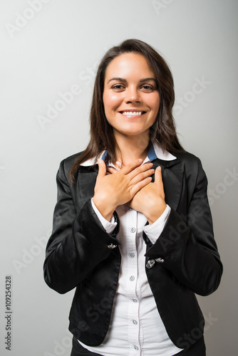 Woman prayer, meditation photo