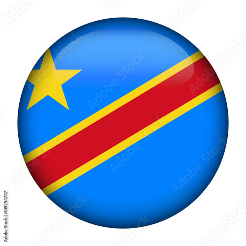 Flag of Democratic Republic of the Congo Glossy Button