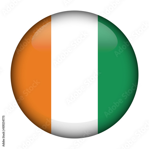 Flag of Cote d'Ivoire Glossy Button