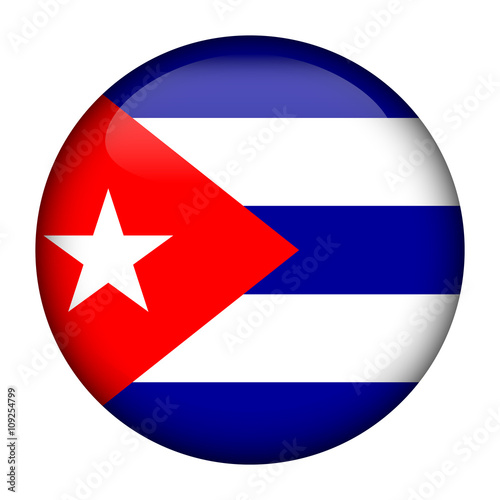 Free Download Flag of Cuba Glossy Button - GFXLoad