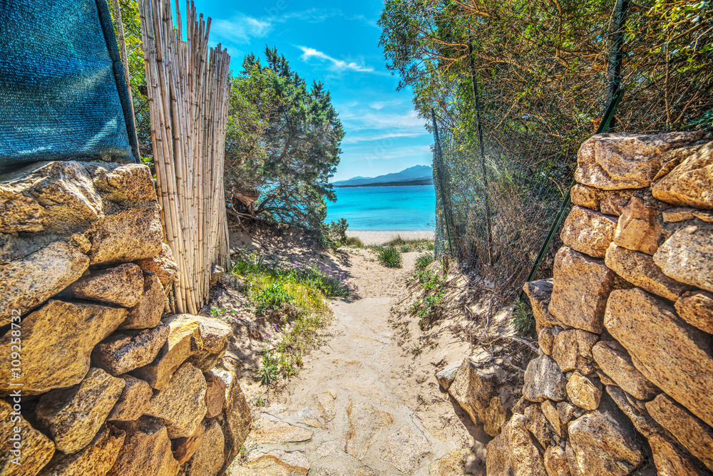 path to the beach in Sardinia