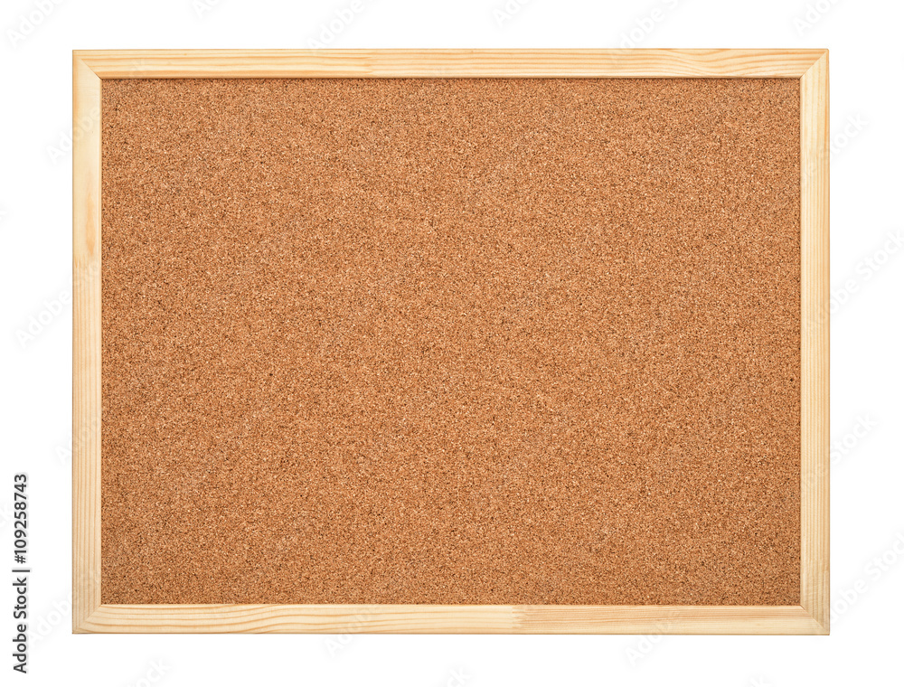 Fototapeta premium Blank cork board with wood frame