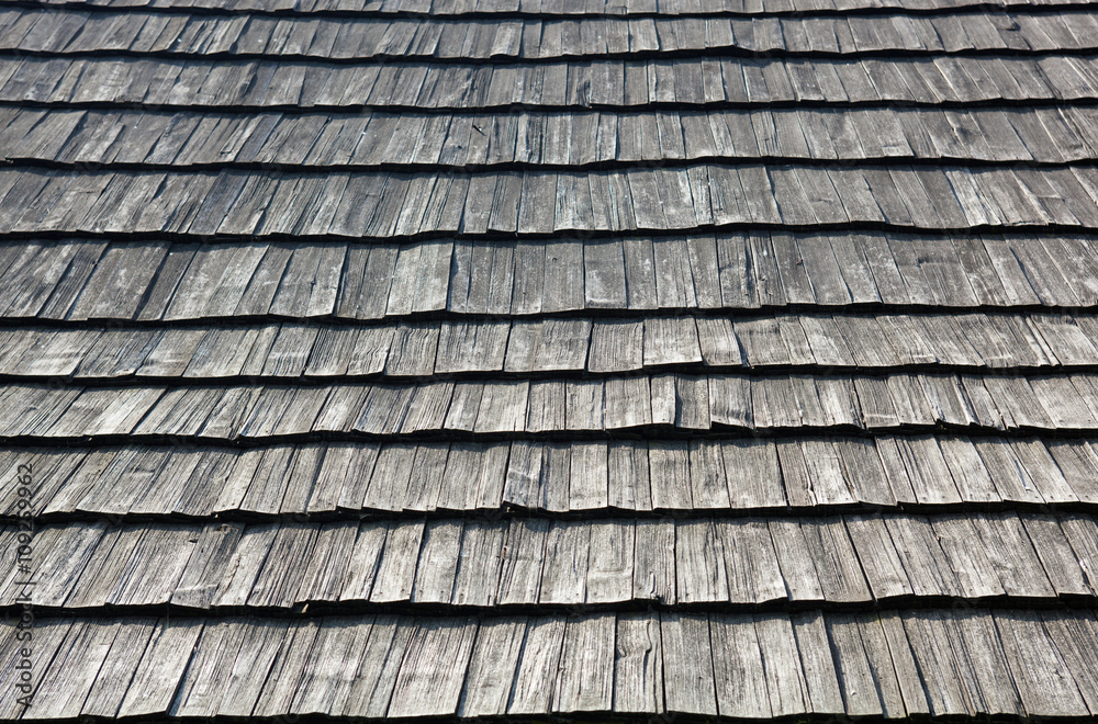 Old wooden shingle roof Old wooden shingle roof