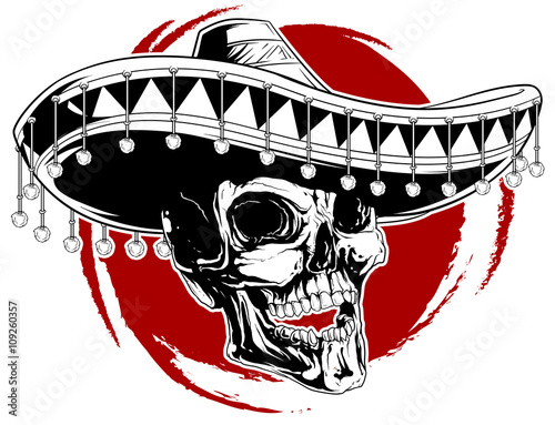 Mexican skull tattoo