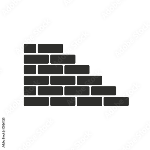 Brick wall - vector icon.