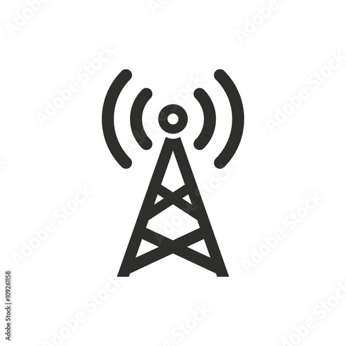 Communication tower - vector icon.