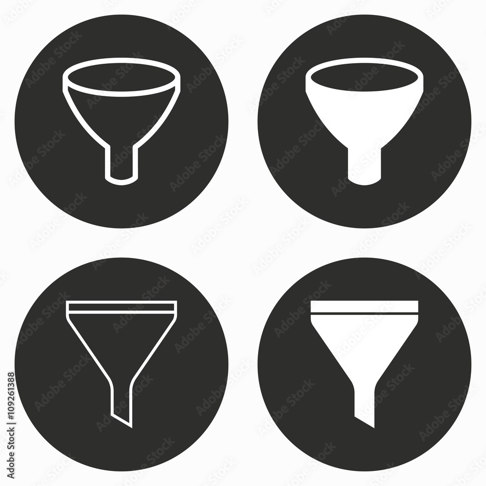 Funnel - vector icon. Funnel - vector icon.