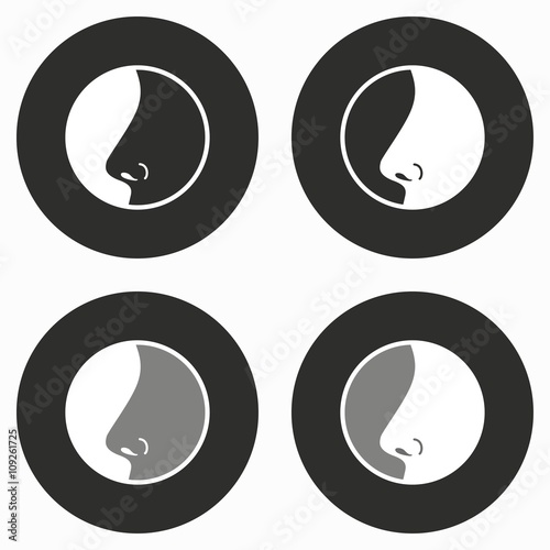 Nose  - vector icon.