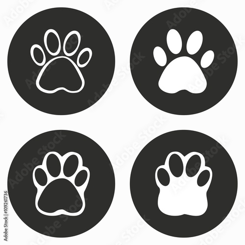 Paw - vector icon.