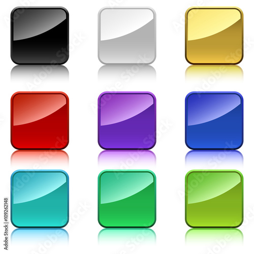 Blank color square buttons with rounded corners.