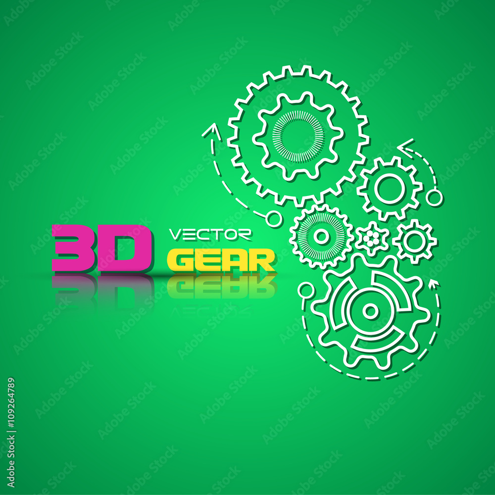 Abstract design template background with gears 