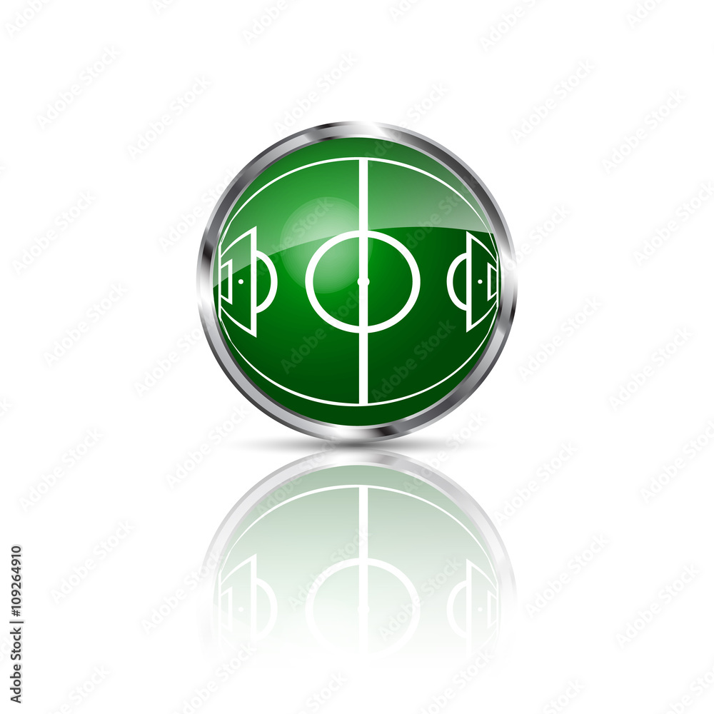 Green grass sphere with soccer field Green grass sphere with soccer field