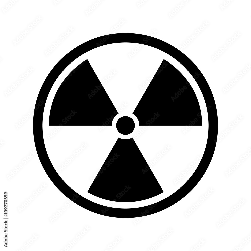 Radiation icon. Nuclear symbol. Vector illustration Radiation icon. Nuclear symbol. Vector illustration