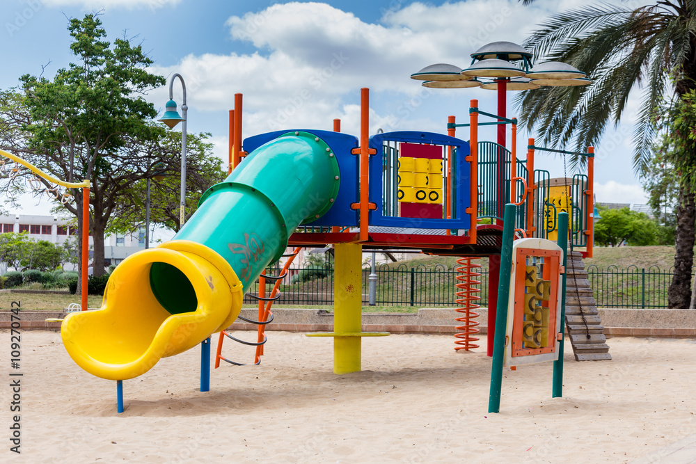 children's slides and playgrounds