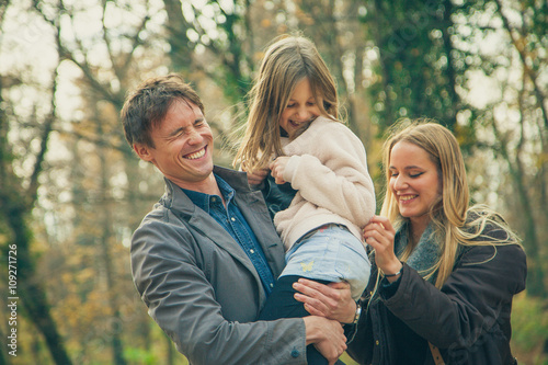 Family in park