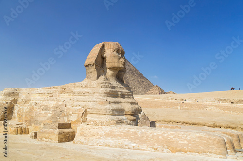 Tourists around the Great Sphinx of Giza  Egypt.