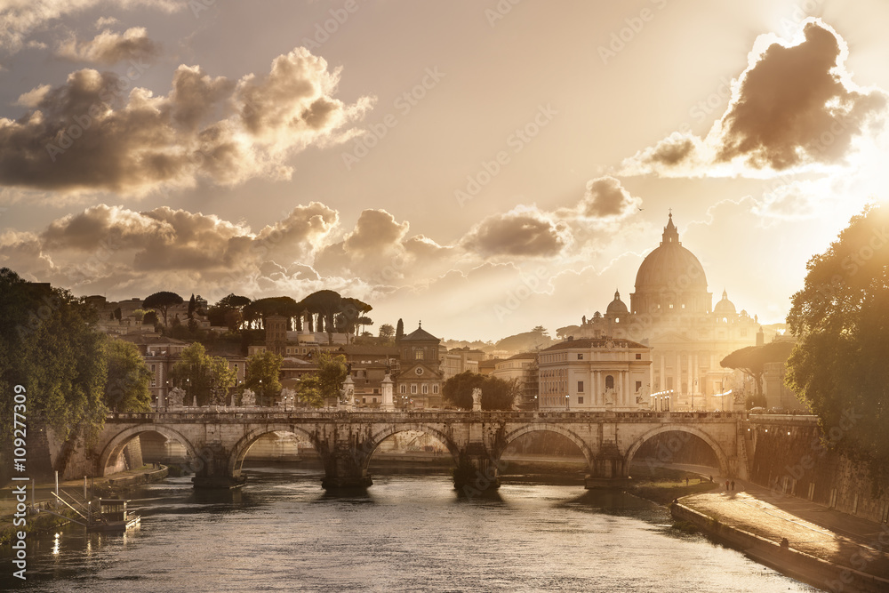 Obraz premium Bazylika Świętego Piotra w Rzymie Watykan Włochy