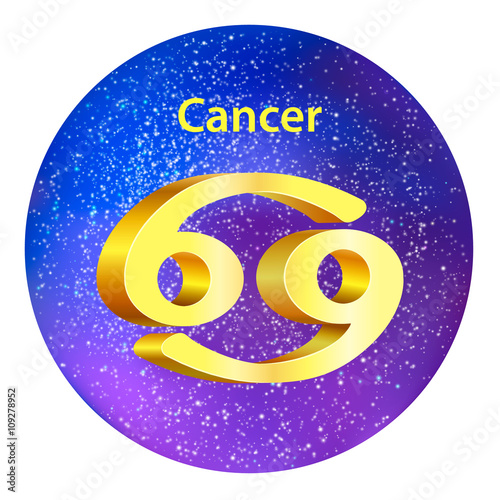 Sign of the zodiac Cancer on the sky.